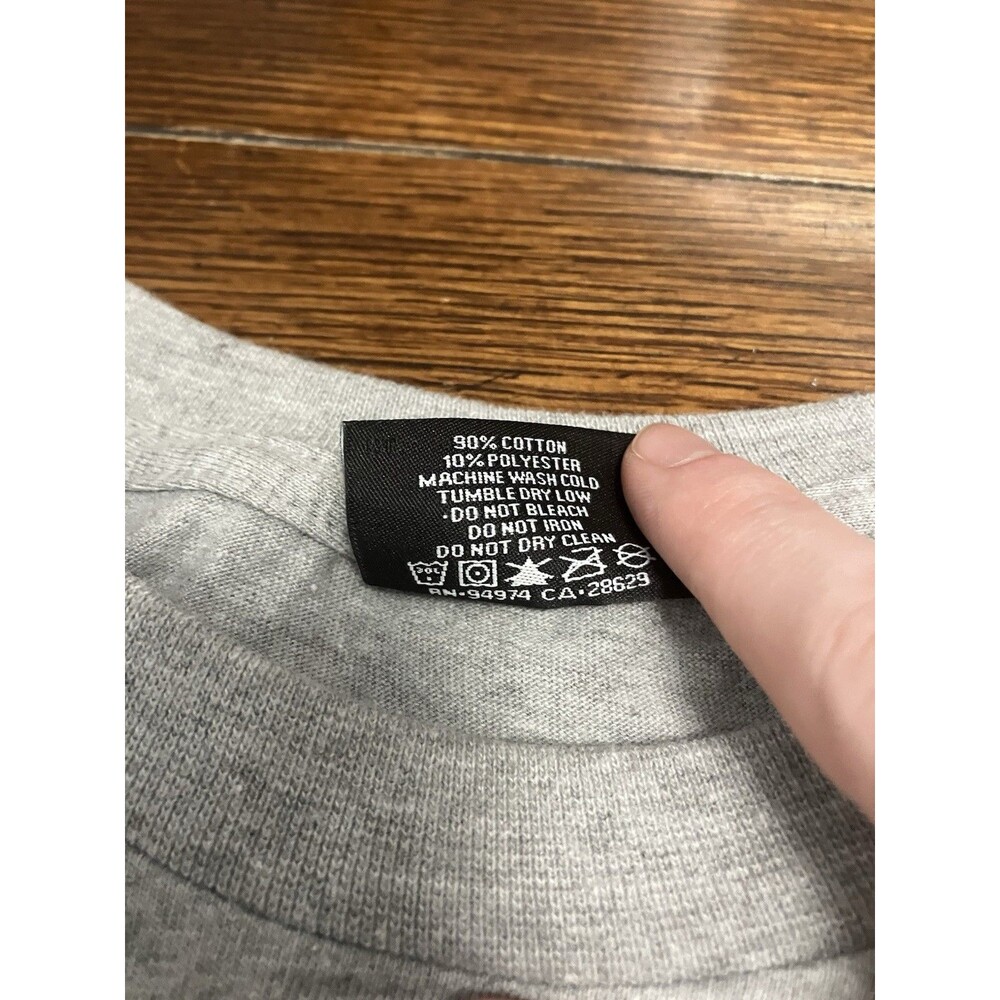 Stussy World Tribe S Link Logo Grey Long Sleeve Shirt Men's XL Streetwear NWOT - Picture 4 of 5